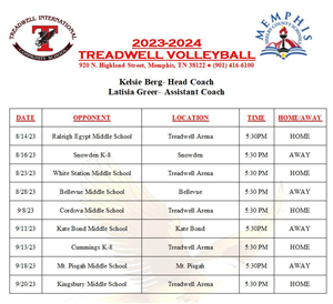 Volleyball schedule